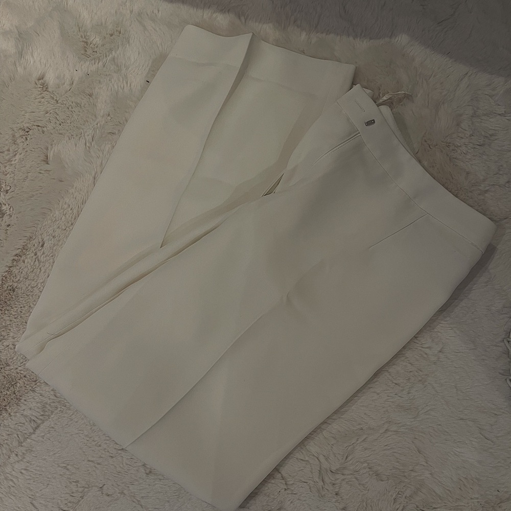 White Wide Leg Trousers